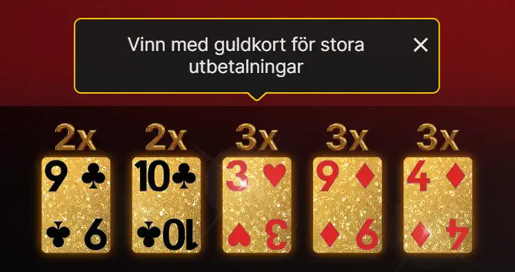 Golden wealth baccarat guldkort