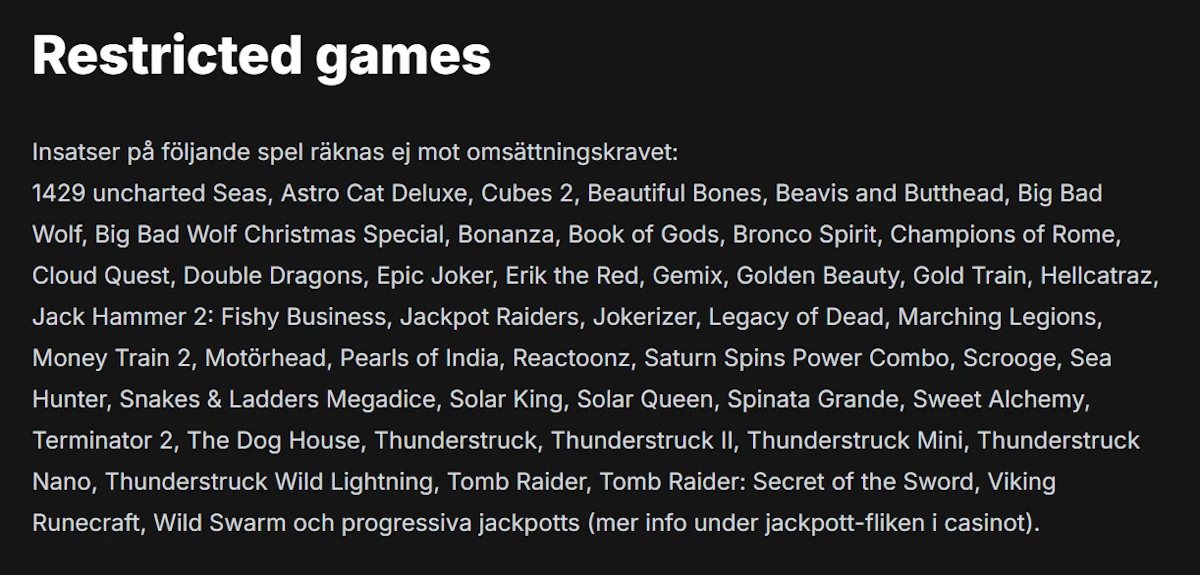 bethard restricted games