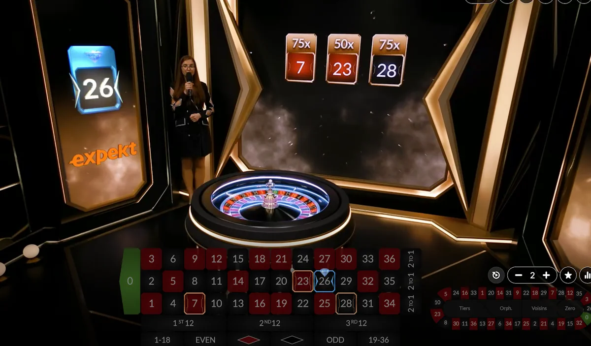 expekt exclusive diamond rush roulette