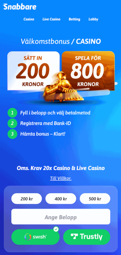 hämta snabbare casino bonus och snabbare freespins