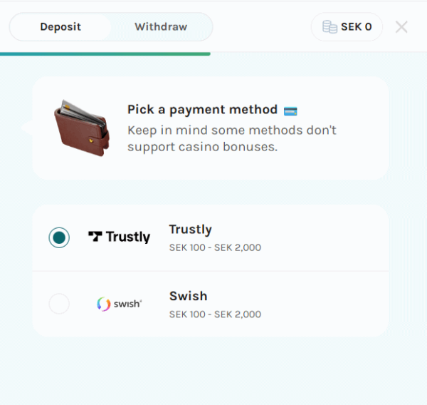 luckydays casino med swish och trustly
