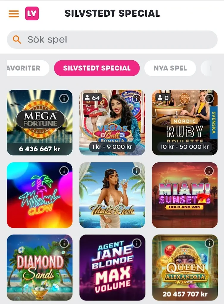 lyllo casino silvstedt special