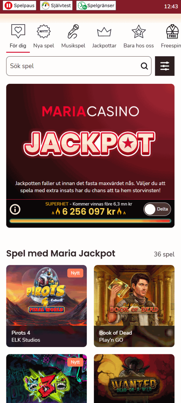 maria casino jackpot anmäl dig till maria casinos unika jackpot