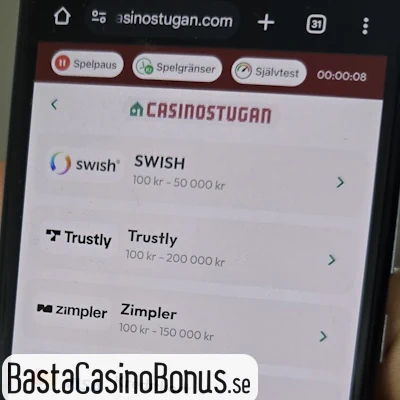 zimpler som betalningsmetod hos Casinostugan i mobilen