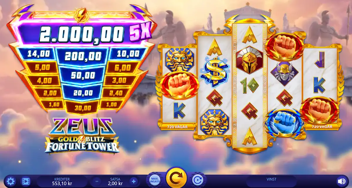 zeus gold blitz fortune tower